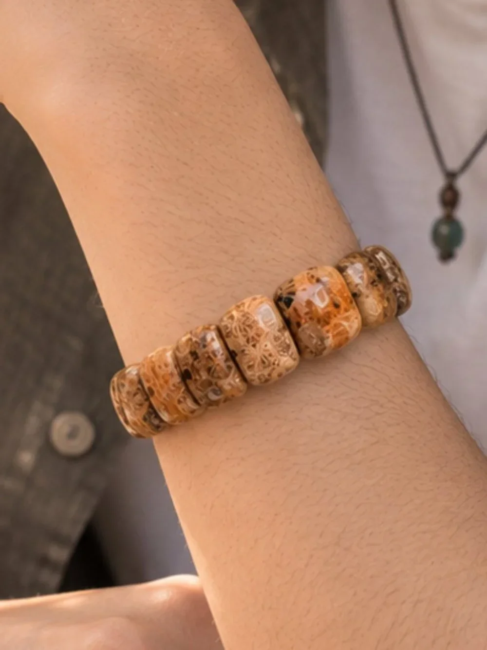 The Grown-Up Kaleidoscope | Natural Fossil Coral Unisex Bracelet